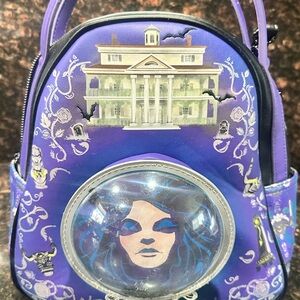 Disney Purple Haunted Mansion Loungefly Mini Backpack
